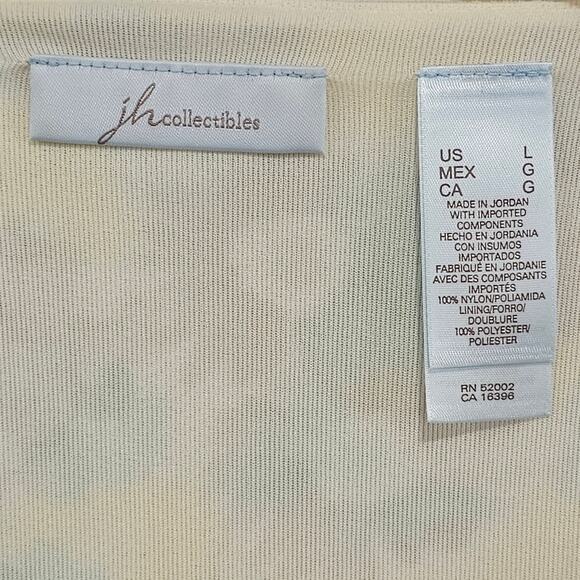 JH Collectibles Women's Large Blue Yellow Flower Button Embellished Loose Fitted - Picture 2 of 7